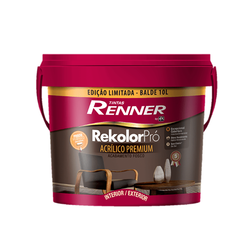 Tinta Rekolor Pro Acrílico Fosco Branco 10l