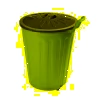 Lixeira 100L  Fechado Com Tampa e Roda