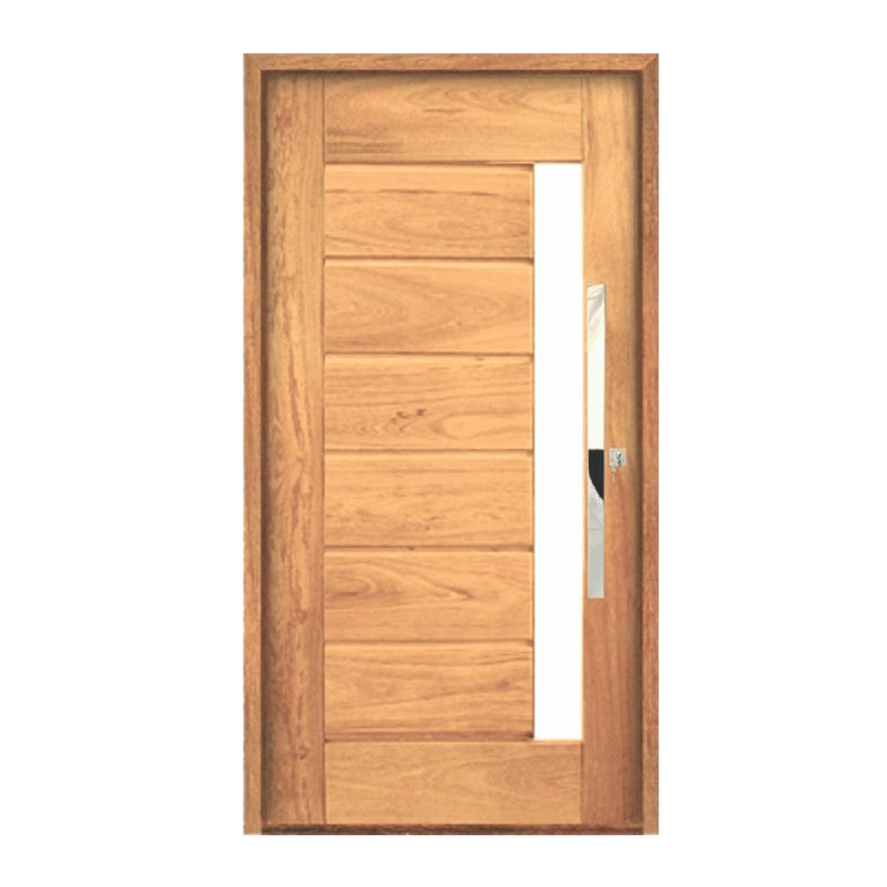 Porta 108x213cm Pivotante Angelim Com Visor Variani Direita