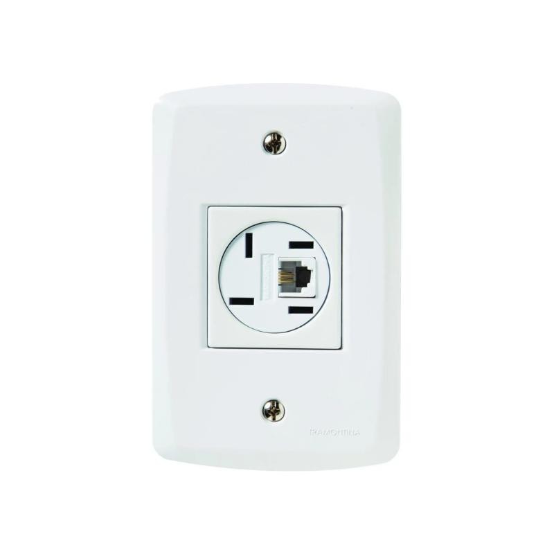 Lux2 Tomada Telebras RJ11 4x2