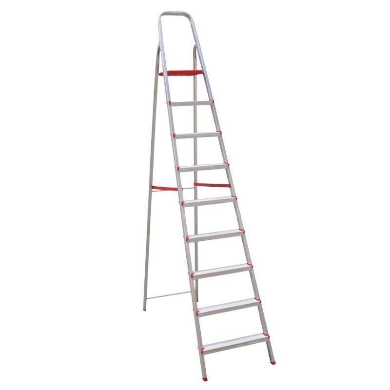 Escada Alumínio 9 Degraus 1,12m 120Kg