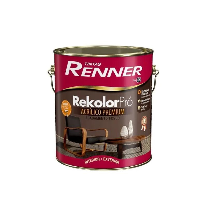 Tinta Rekolor Pro Acrílico Fosco Branco 3,6l
