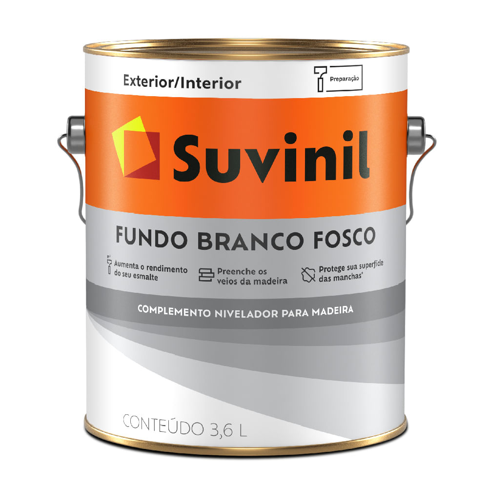 Fundo de Madeira Branco Fosco 3,6l