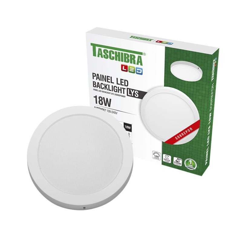 Painel Led Sobrepor Redondo 18w 3000k 22cm