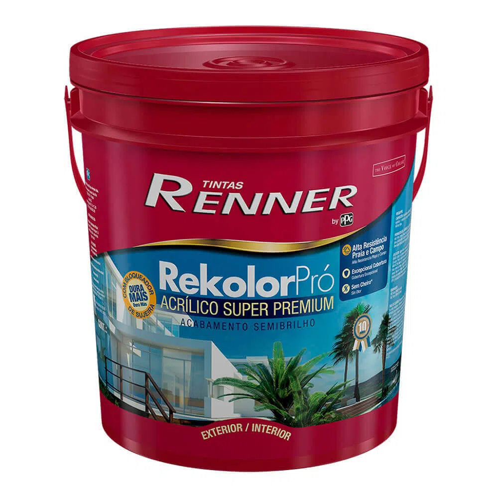 Tinta Rekolor Pro Acrílico Semibrilho Branco 18l