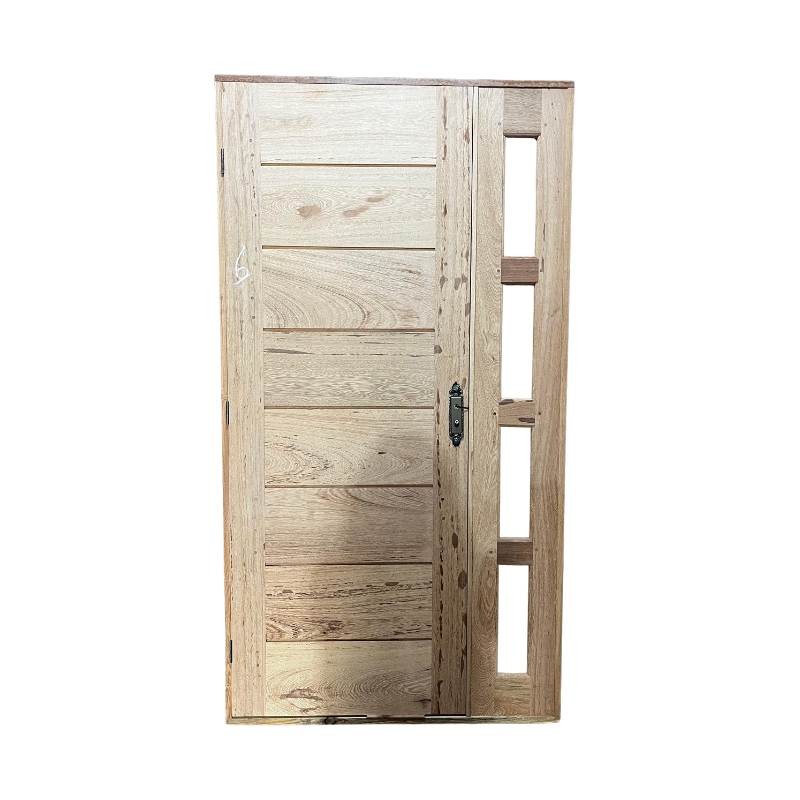 Porta Angelim 80x210cm com Vitrô Montada Esquerda