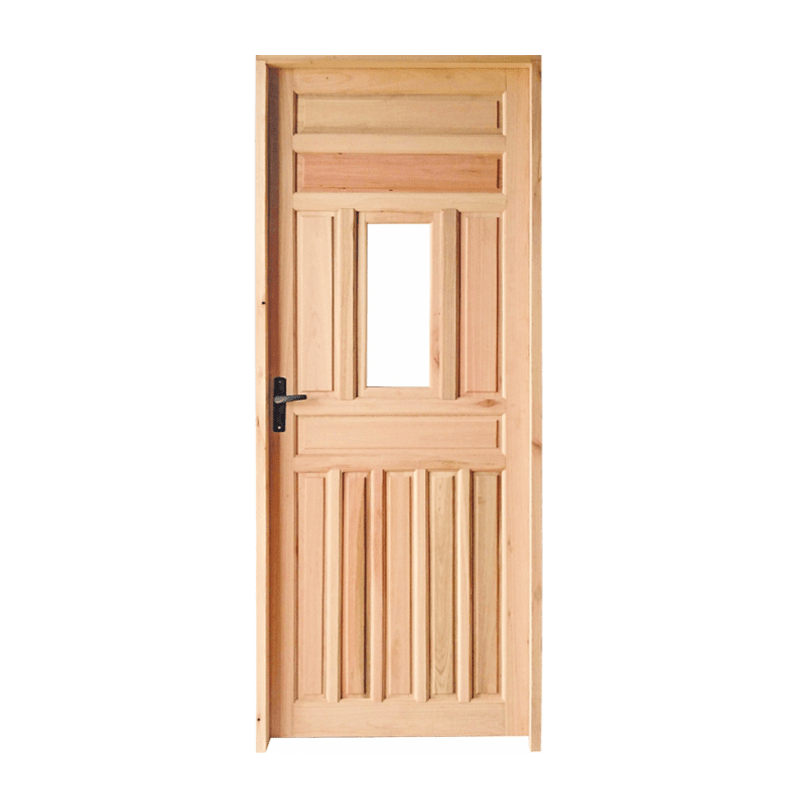 Porta Externa de Eucalipto com Vigia 85x213cm Direita