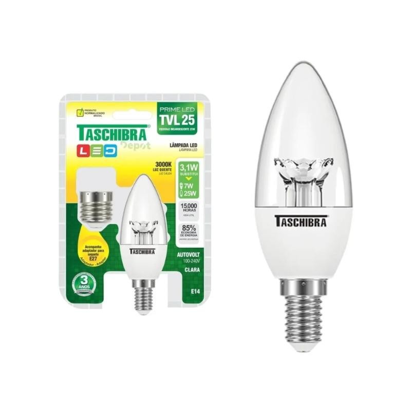Lâmpada Led Vela TVL 250 Leitosa