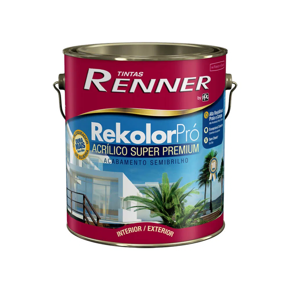 Tinta Rekolor Pro Acrílico Semi Brilho Branco 3,6l