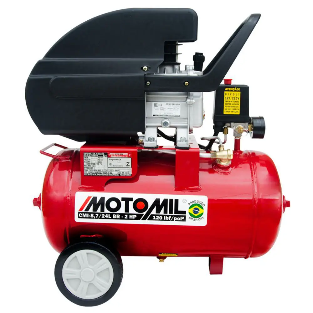 Compressor 8,7 pés 2cv 24l Monofásico Bivolt Motomil