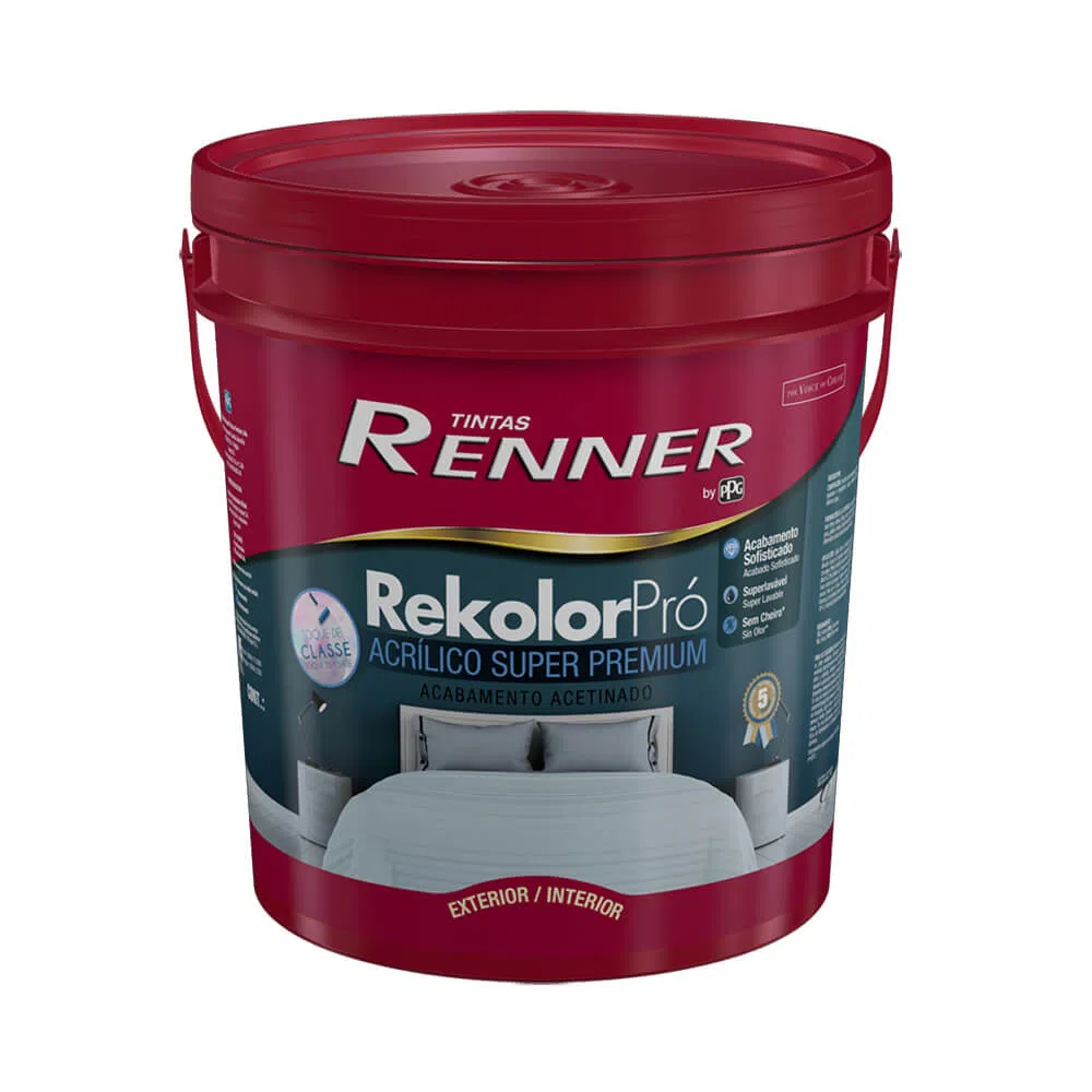 Tinta Rekolor Pro Acrílico Acetinado Branco 18l