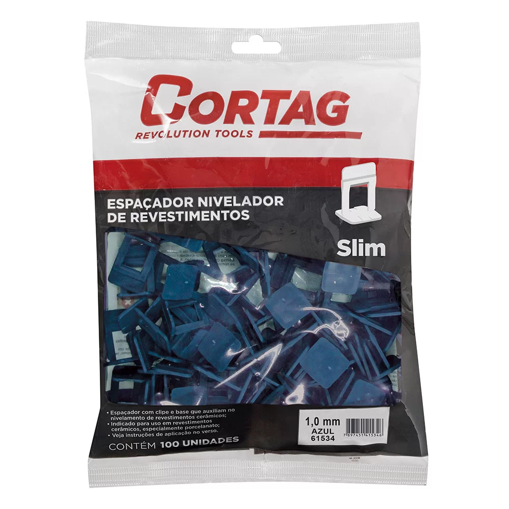 Espaçador/Nivelador 1,0mm Slim 100 Peças