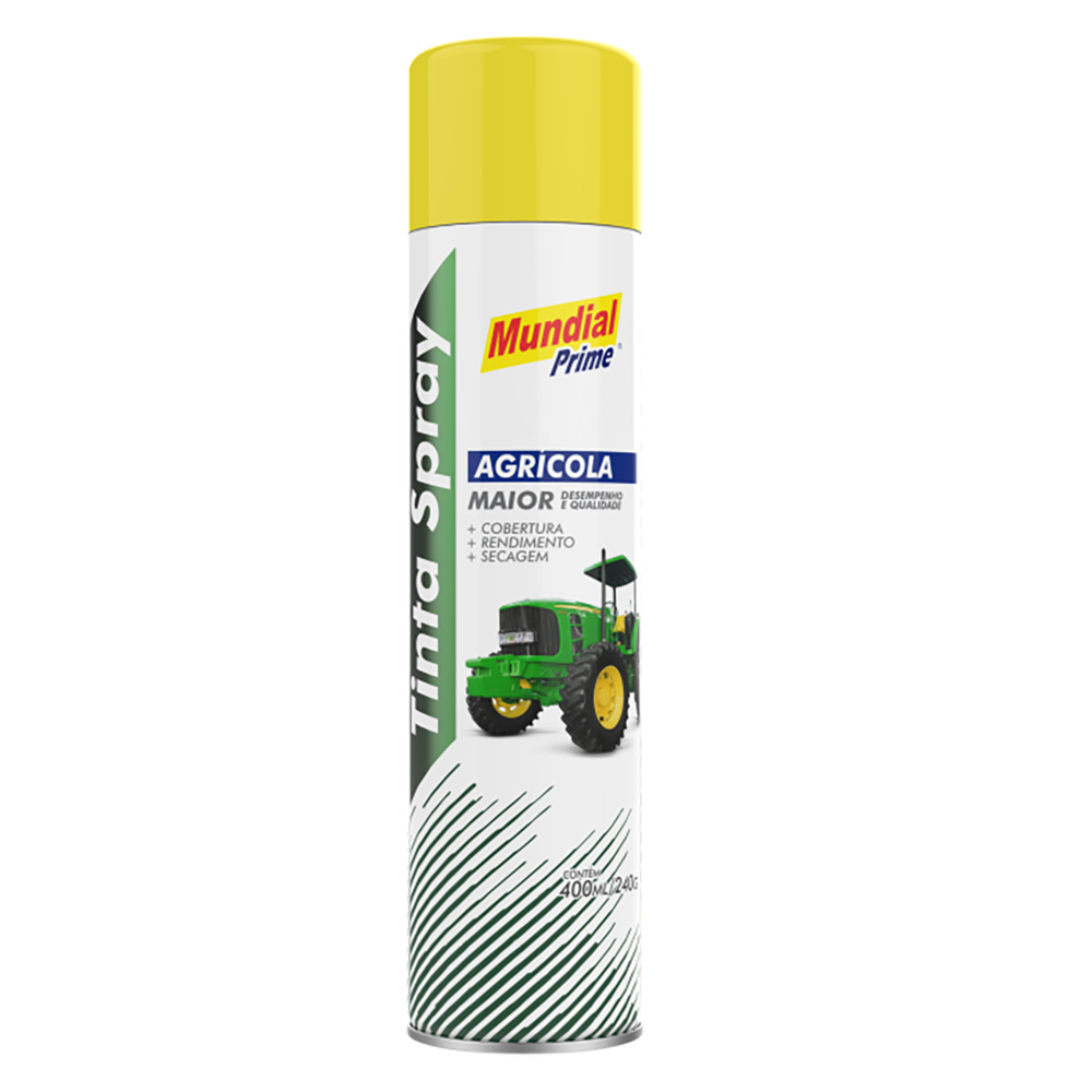 Tinta Spray Agrícola Amarelo 400ml Mundial