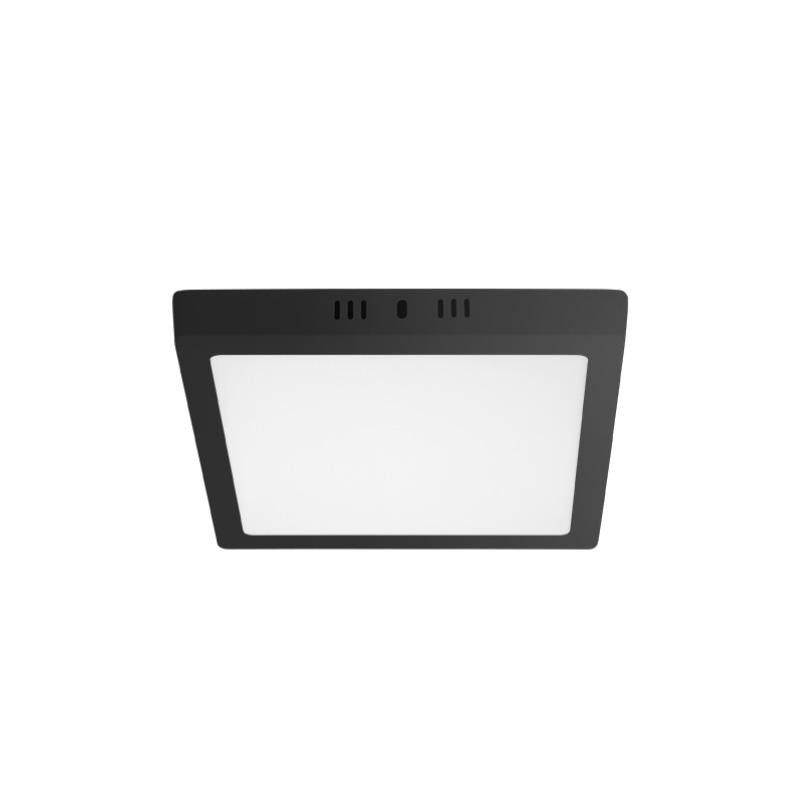 Painel Led Sobrepor Quadrado Preto  24w 30x30cm