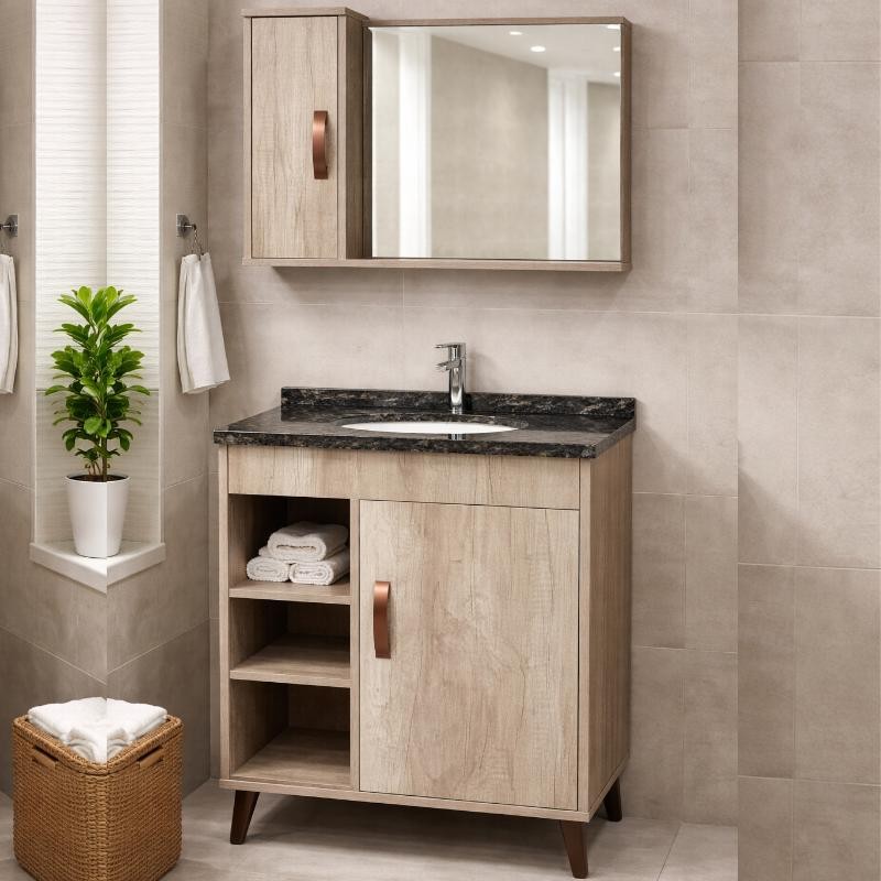 Conjunto Marmore Linum/Linum Tampo Preto Indiano