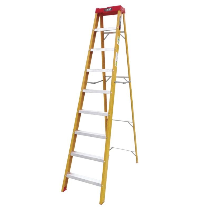 Escada Fibra Tesoura 8 Degraus 120Kg