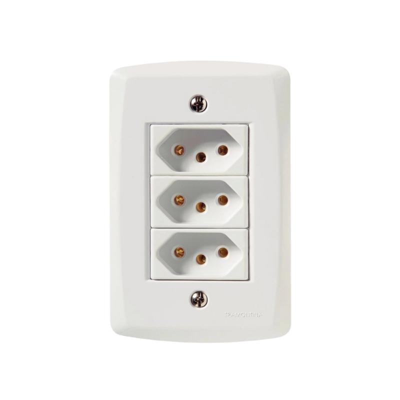 Lux2 3 Tomadas 10A 4X2